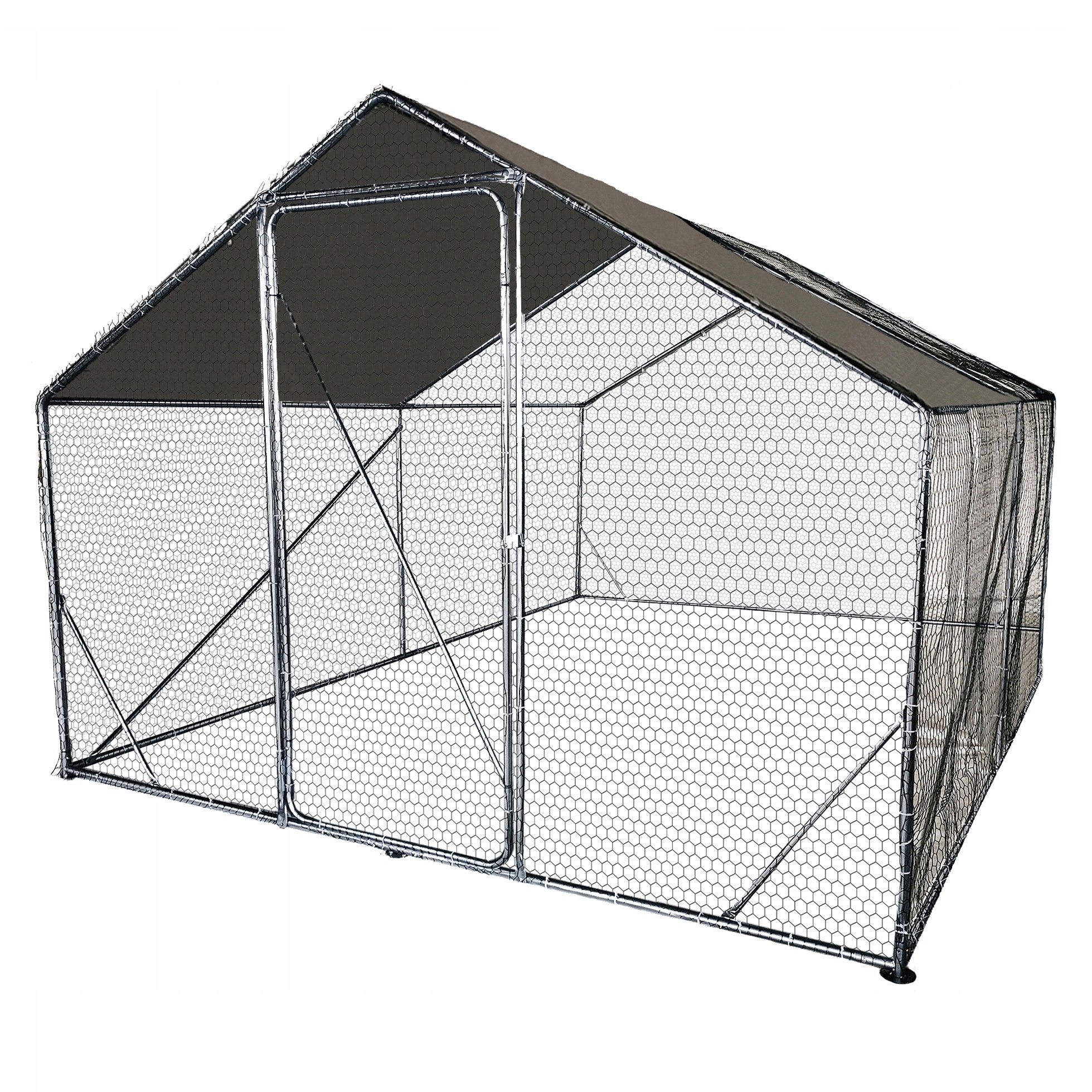 Kovová klietka pre hydinu, kurník, 3x3x2,2m, 4iQ, 25mm rúrky